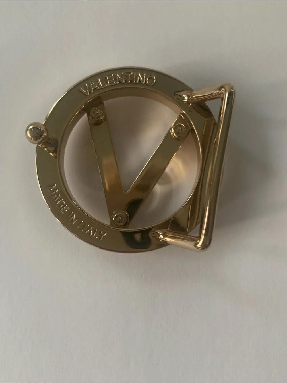 Authentic Valentino Gold Belt Buckle V Monogram - Picture 5 of 7